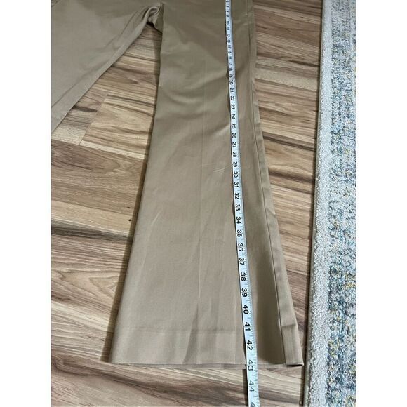 THEORY Low-Rise Beige Cotton Twill Flare Leg Pants w/ Pockets sz 12 - Picture 9 of 10